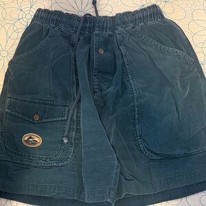 Tommy Bahama Dark Teal Corduroy Shorts with Pocket Detail